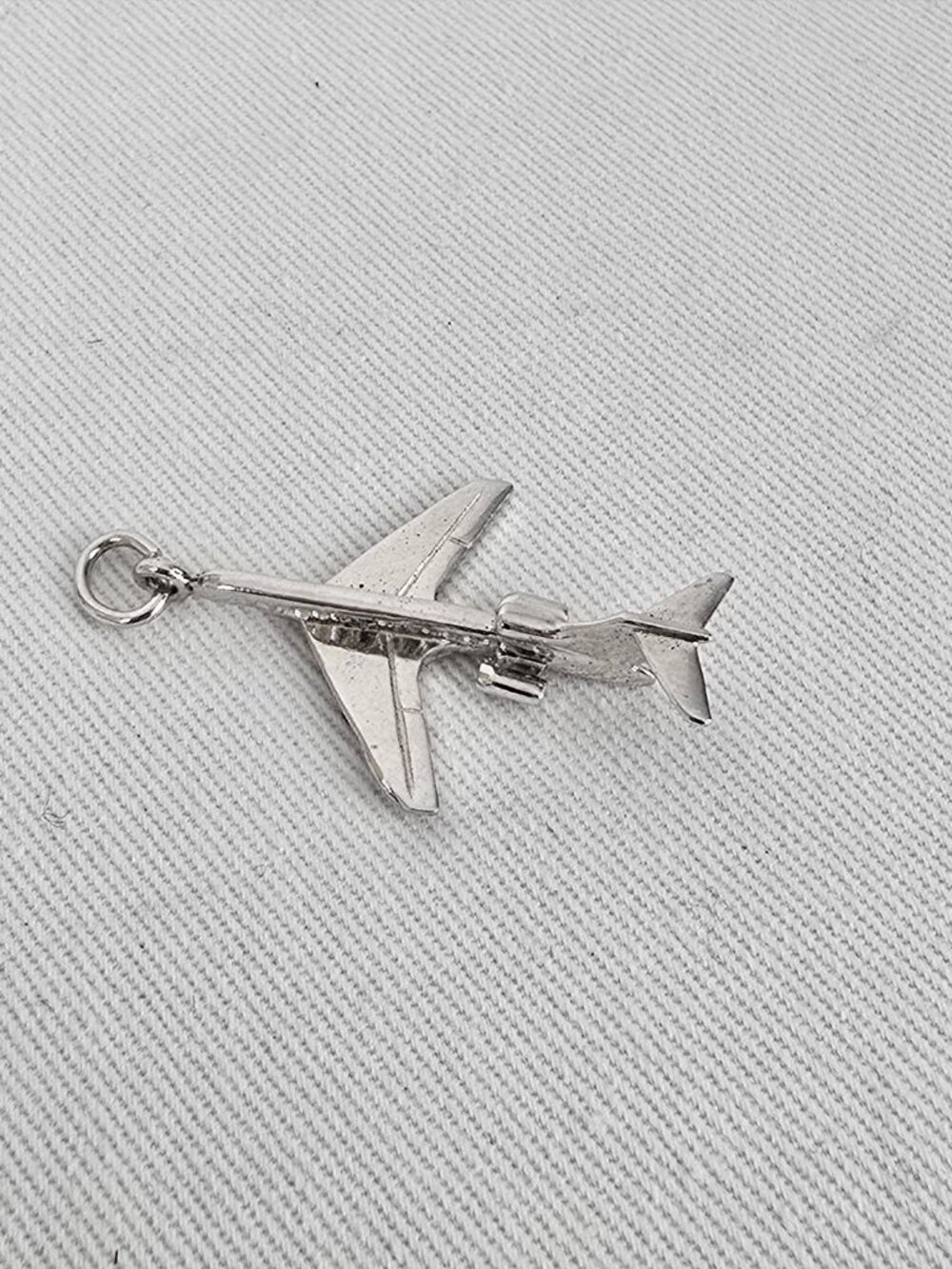 Vintage Sterling Silver Airplane Charm Bracelet Jet Plane Travel Charm